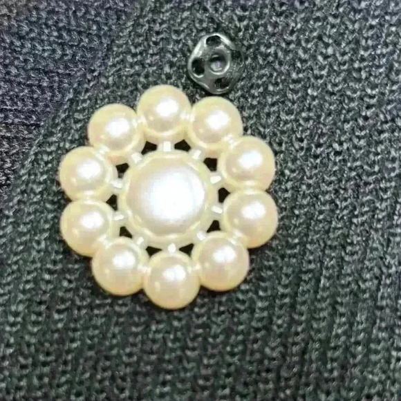 LESLIE FAYE VINTAGE BLACK PEARL DRESSY OFFICE UNION MADE ILGWU SWEATER SIZE 18W🖤 - Picture 10 of 11